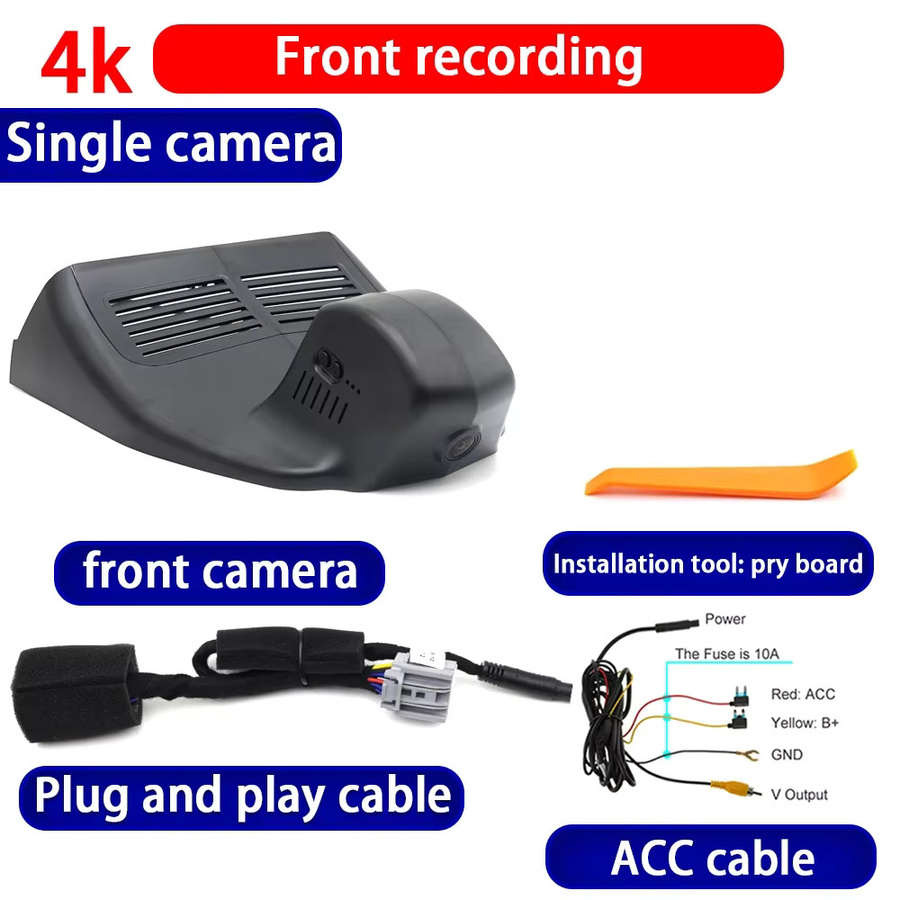 ZhuCamX Night Visio 4K UHD Dash Cam Videorecorder für Mazda CX-30 CX-50 CX-60, Schwarz - Bild 5