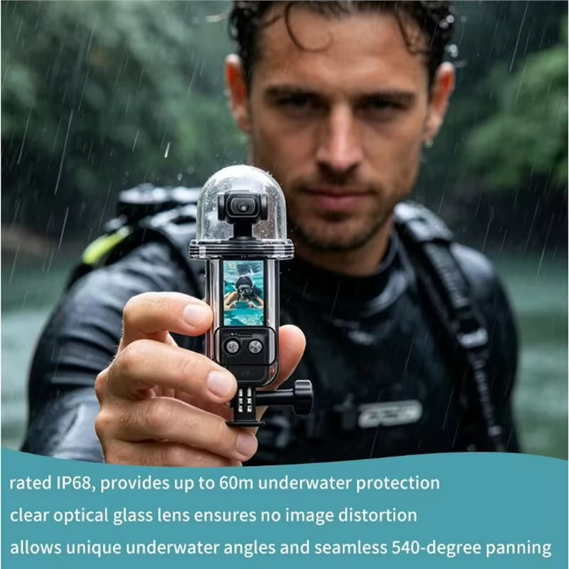 DJI B03B Schutzhülle für DJI Pocket 4, transparentes Unterwasser-Tauchgehäuse für Action-Kameras, wasserdicht bis 60m - Bild 2