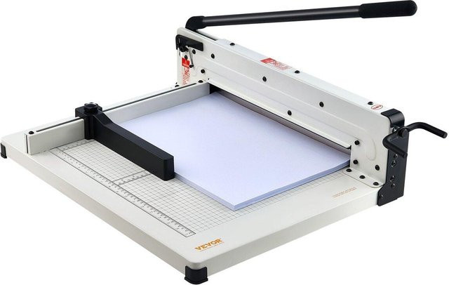 MB Buying Solutions Guillotine Papier-Trimmer A3 mit Metallbasis und 400 Blatt Kapazität in Weiß - Bild 1