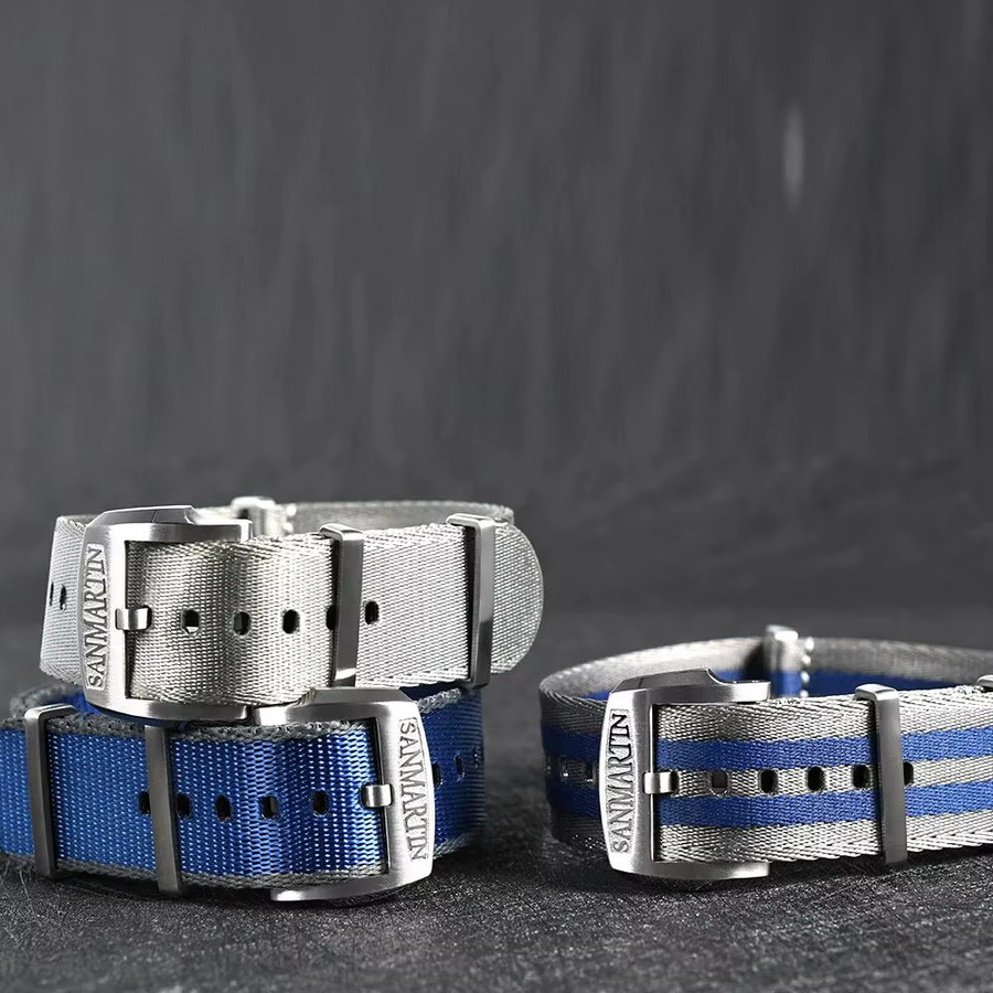 San Martin Uhrenarmband Nylon, Textil/NATO, Herren - Bild 1