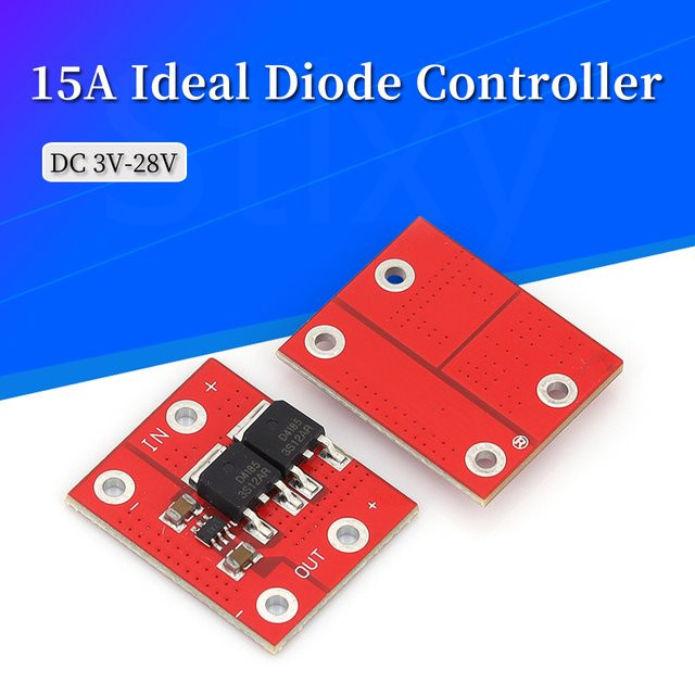 Stlxy Diodenmodul Low-Dropout-Diode für Solar DC3-28V mit 15A Anti-Reverse-Schutz in Rot - Bild 1