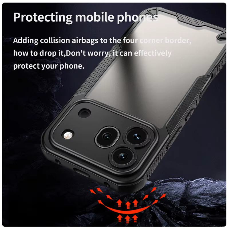 Foohly Hybrid Rugged Armor Schutzhülle für Honor 600 Pro 5G in Schwarz und Lila - Bild 3