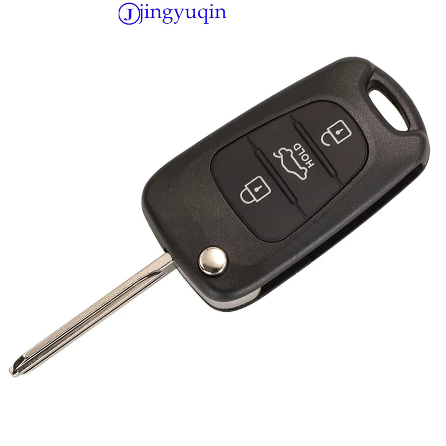 Jingyuqin Klappschlüssel Fernbedienung für KIA CERATO FORTE SHUMA 2010-2013, 433MHz FSK ID46, Schwarz, 95430-1X000 95430-1M250 - Bild 3