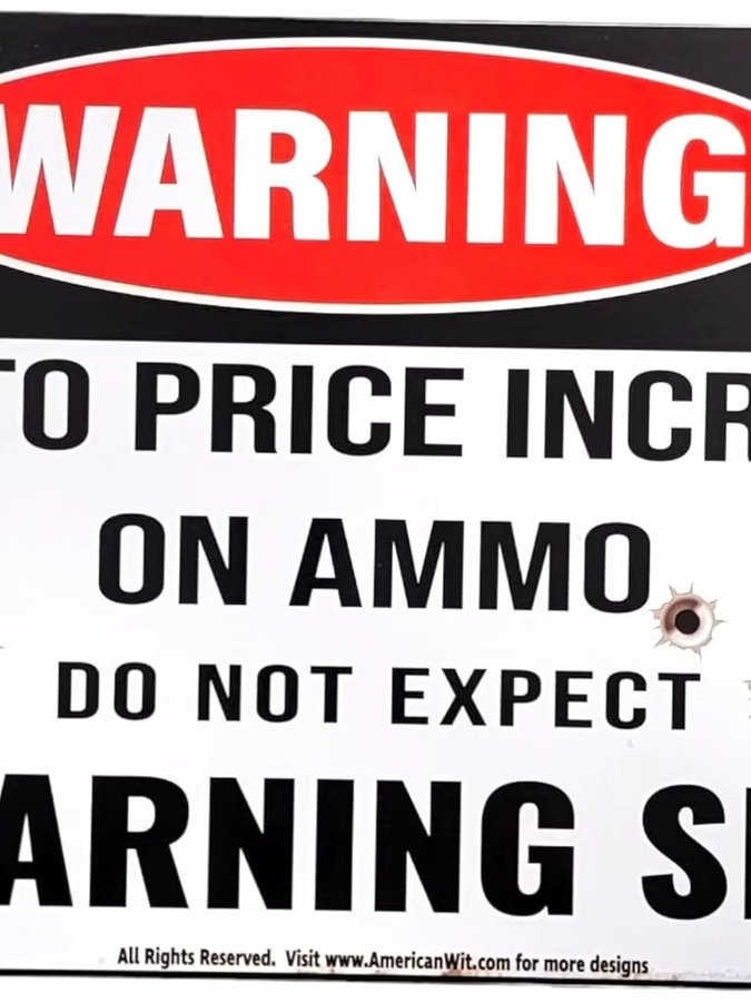 AMERICAN WIT Metall-Blechschild Wandkunst mit lustigem Spruch zur Munition, Mehrfarbig, Breite: 20 cm, Höhe: 14 cm - Bild 2