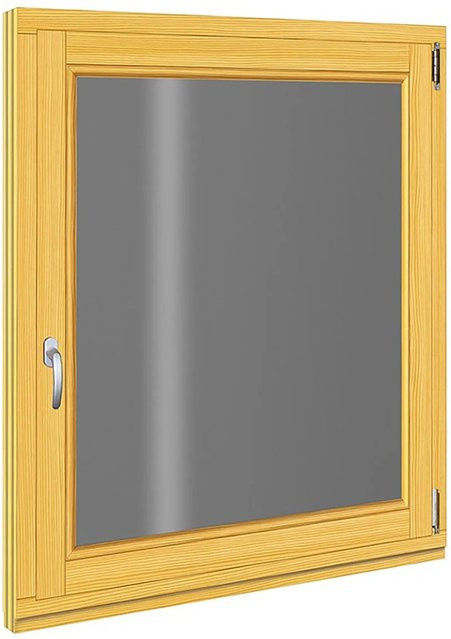 Roro Holzfenster Fichte braun B: 98 cm, H: 108 cm, DIN R, Kipp-Dreh-Funktion - Bild 1