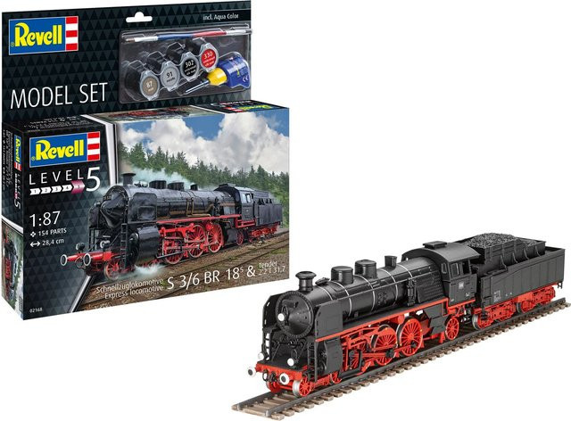 Revell Schnellzuglokomotive S3/6 BR18 mit Tender, Model Set, 1:87 (Spur H0) - Bild 2