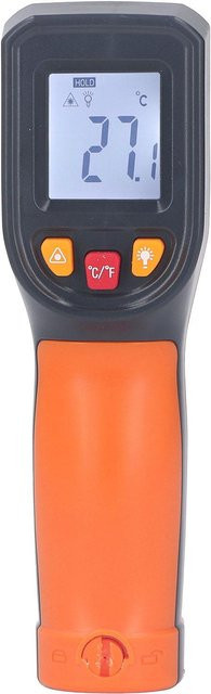 Digitales Infrarotthermometer von Painter zum berührungslosen Messen von Lebensmitteln mit LCD-Display und Hintergrundbeleuchtung, Schwarz - Bild 1