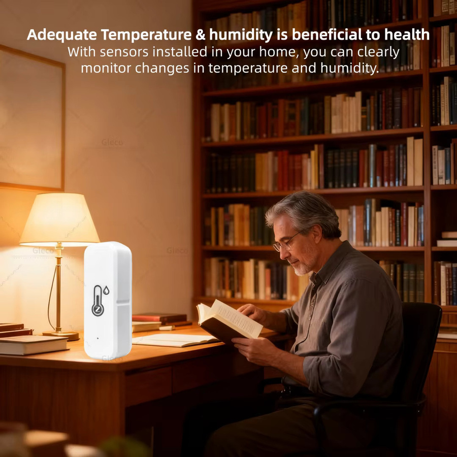Forubest Zigbee 3.0 Temperatur- und Luftfeuchtigkeitssensor mit externer Sonde in Weiß für Home Automation und Zigbee2MQTT - Bild 3