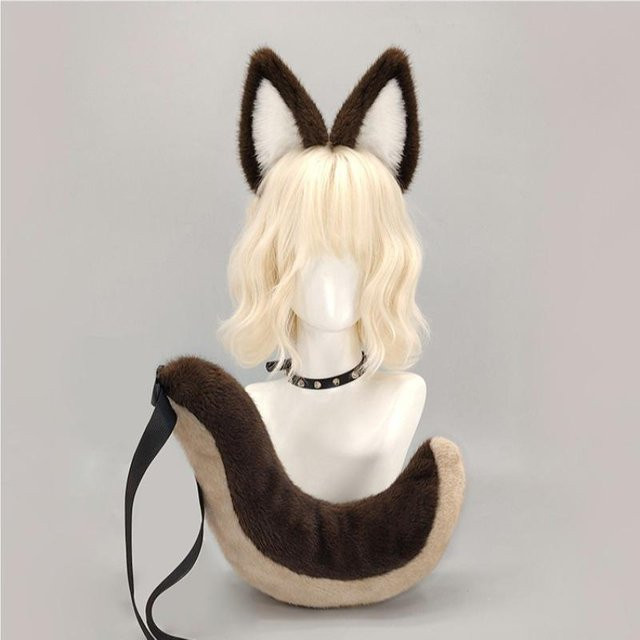 YIRAN Film Tierohren Cosplay Kopfschmuck, Plüsch, Orange, Zubehör - Bild 1