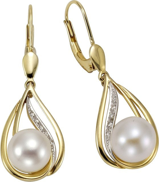 Orolino Ohrringe 585 Gold, Perle, Brillant, Damen - Bild 1