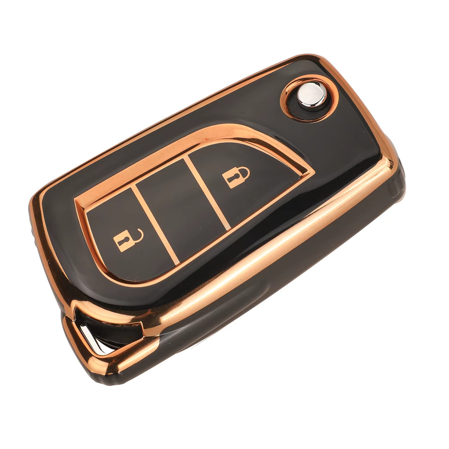 Jingyuqin Weiche TPU Auto Schlüsselhülle für Toyota Auris Corolla Avensis Verso Yaris Aygo Scion TC IM Camry RAV4 Fortuner in Weiß - Bild 1