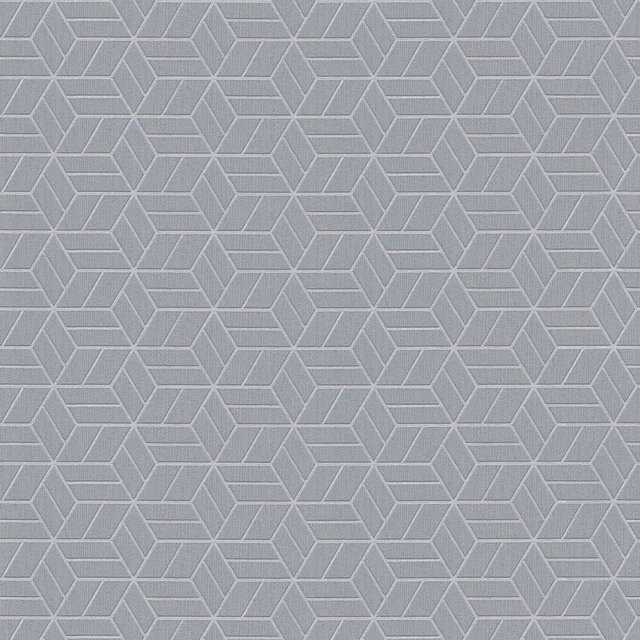 Profhome Grafik Tapete Geometrisch in Grau und Silber, moderne Vlies Tapete für Wohnzimmer, Schlafzimmer und Küche, Breite: 0,53 m, Länge: 10,05 m - Bild 1