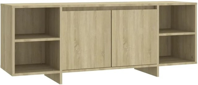 vidaXL TV-Schrank aus Holzwerkstoff in Sonoma-Eiche, Farbe: Beige/Braun, B/T/H: 130 x 35 x 50 cm - Bild 1