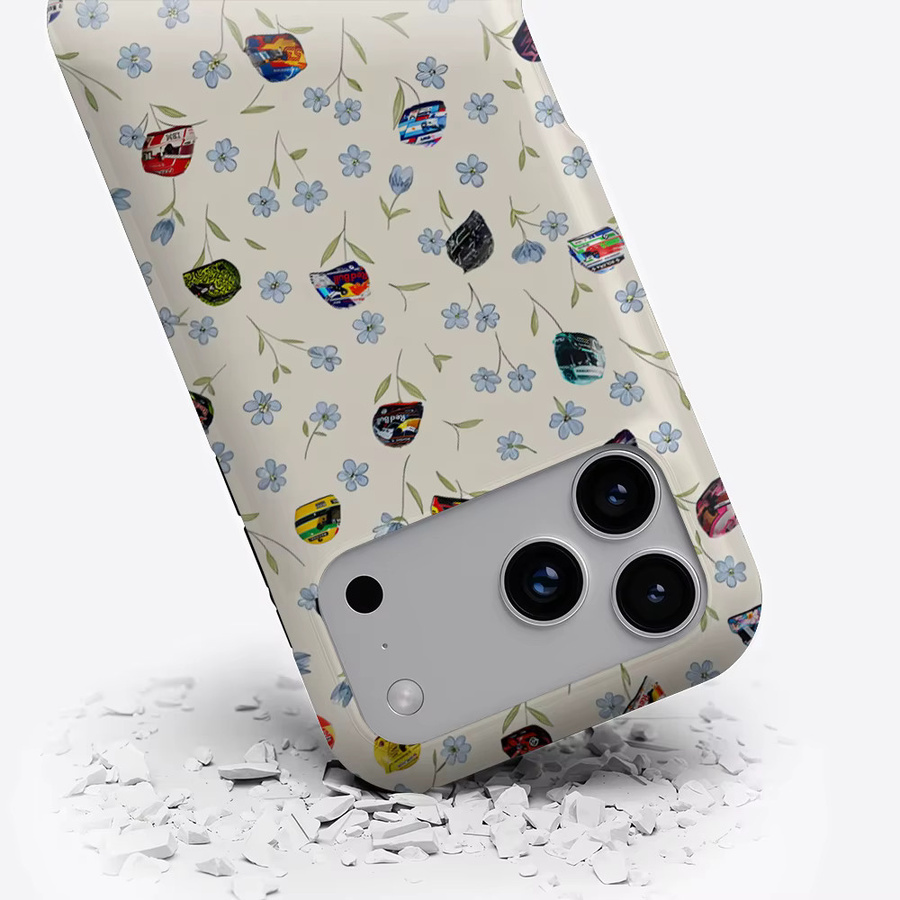 Potdemiel Magnetische Handyhülle mit Helm- und Blumen-Collage für iPhone 17 16 15 14 13 Pro Max Plus, Mehrfarbig - Bild 3