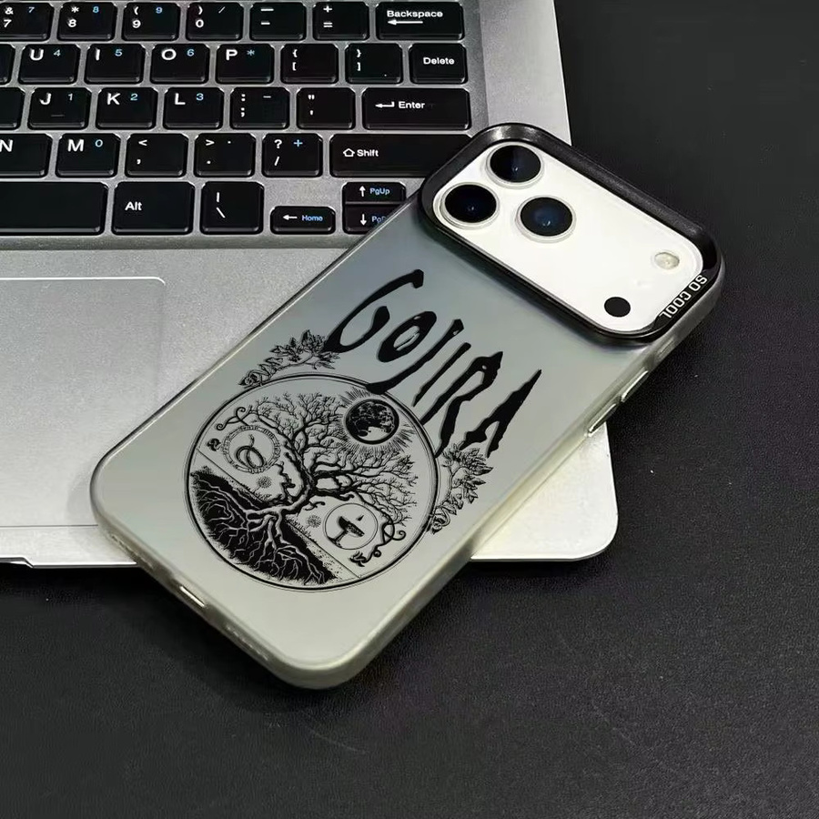 G-gojiras Band Schutzhülle für iPhone 11 bis iPhone 17 Pro Max in Matt Laser Aurora Design, stoßfest, Multicolour - Bild 2