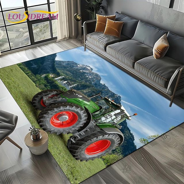 Wucifang Jewelry Retro 3D LKW Traktor Teppich Fußmatte aus Polyester, Mehrfarbig, B/T: 60 x 40 cm - Bild 1