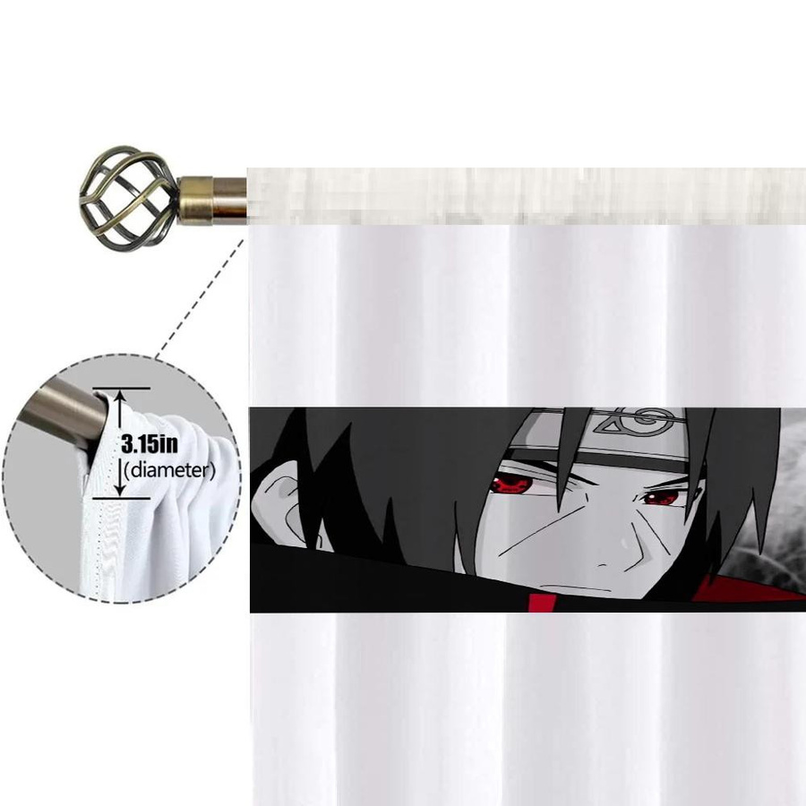 Naruto Verdunklungsvorhänge Set aus 2 Stück, bunte Dekoration für Wohnzimmer, Küche und Schlafzimmer, Breite: 50 cm, Höhe: 70 cm - Bild 2