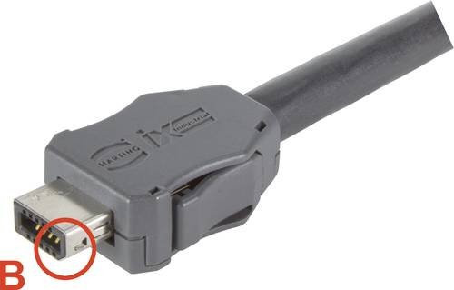 HARTING Kabelsteckverbinder 09451819003XL mit 8 Polen aus Messing in Grau - Bild 1