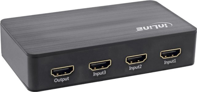 InLine HDMI Switch 3-fach in Schwarz mit 4K2K@60Hz und HDCP 2.2 (65018) - Bild 1