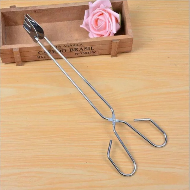 Multifunktionale Edelstahl-Grillzange in Silber für Fleisch und Gemüse, Länge: 30,5 cm - Bild 1