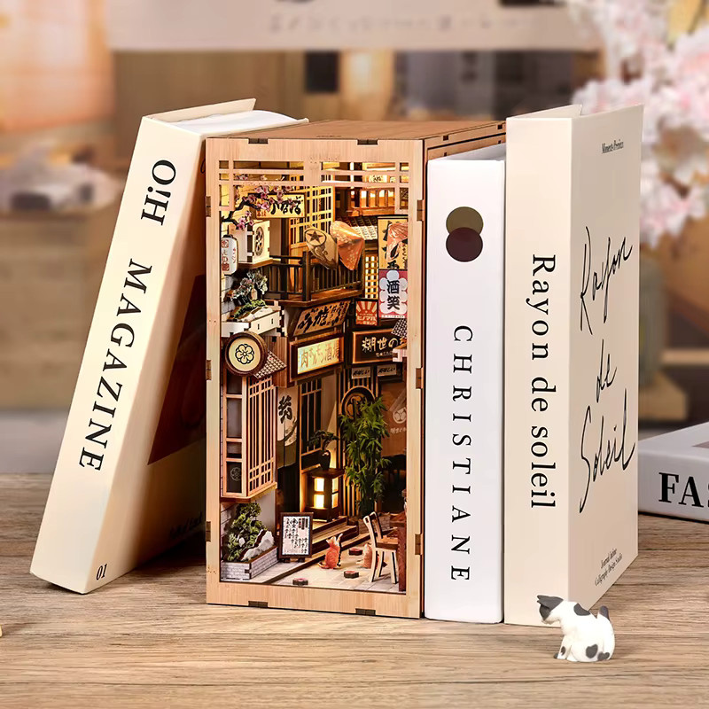 zuuton DIY-Bücherregal-Set, Miniatur-Puppenhaus, 3D-Puzzle-Modellbau, Holz, ab 14 Jahren - Bild 3
