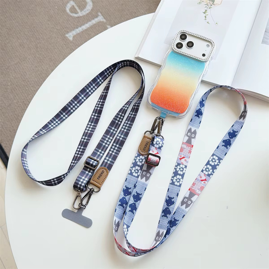 Personalisierter verstellbarer Handyhalter als breites Umhängeband und Crossbody-Schulterriemen in Multicolor - Bild 5