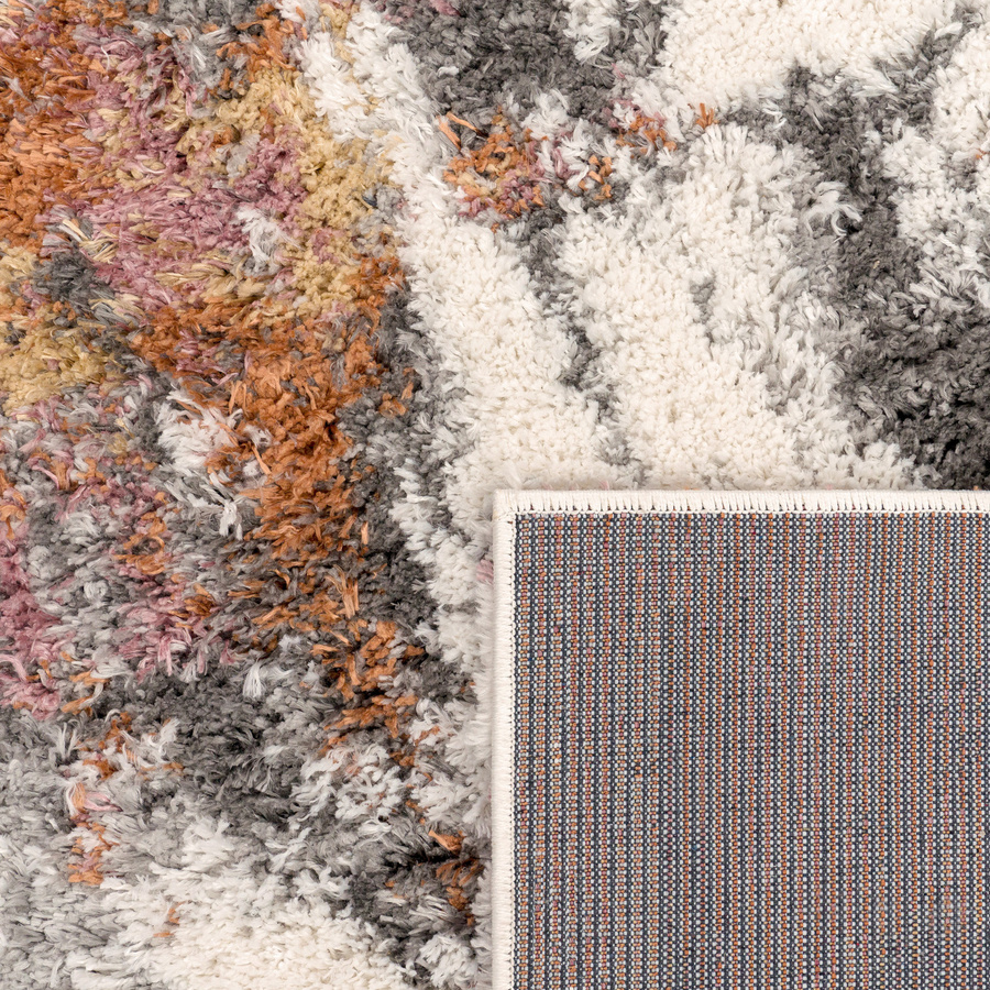 Hochflor-Teppich Vincenta modern abstrakt in Mehrfarbig mit Grau und Gelb, Breite: 120 cm, Tiefe: 160 cm - Bild 3