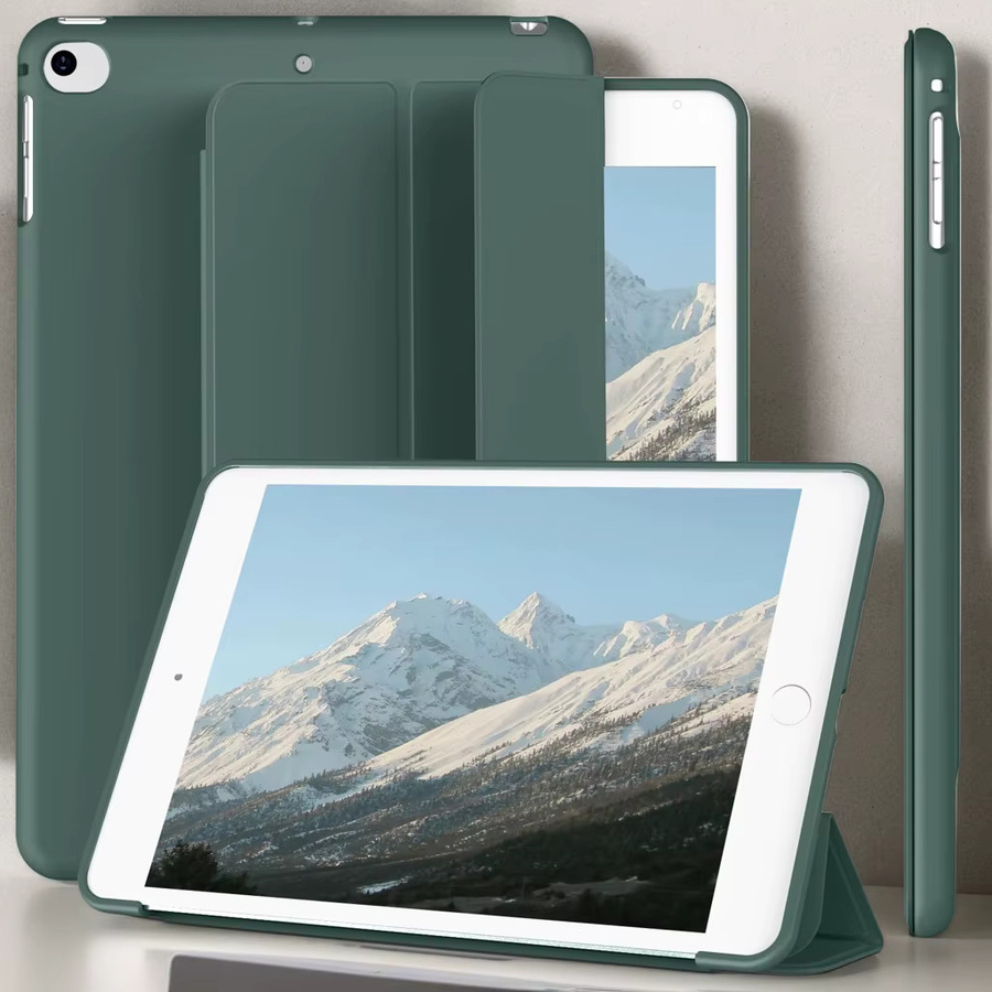 Zair Smart Case Silikonhülle für iPad Mini 5 2019, Mini 4, 3, 2, 1 mit Trifold Stand Folio in Grün - Bild 2