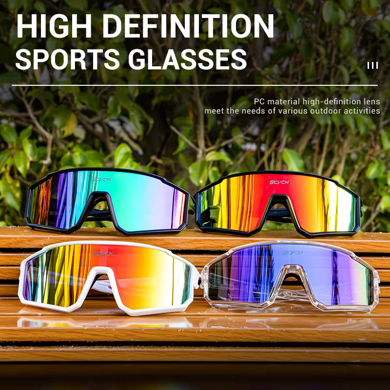 SCVCN Sportsonnenbrille, Unisex, Vollrand, Kunststoff - Bild 3