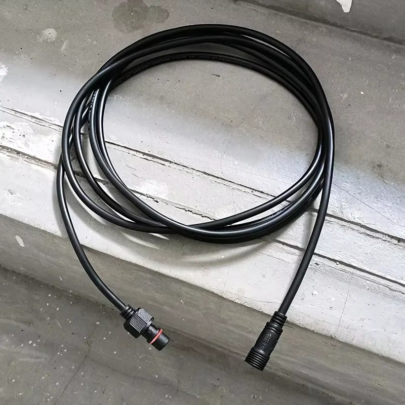 DIVEDEER LED-Docking-Steckerkabel IP67 wasserdicht, 2 bis 8-poliger Stromanschluss für Outdoor-Anwendungen, quadratisch, Schwarz - Bild 3