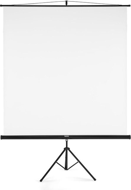 Hama Standleinwand mit Stativ in Weiß und Schwarz, Bildformat 1:1, B x H: 180 x 180 cm - Bild 1