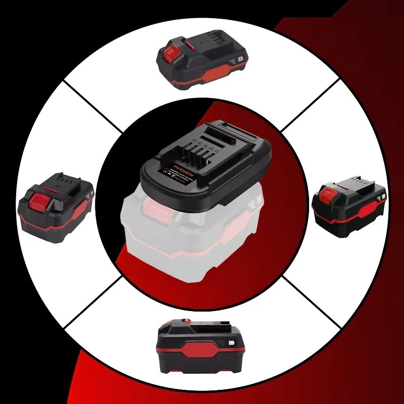 Parkside Batterie Adapter für Einhell, Bosch und Makita 18/20V Akku Werkzeuge, Farbe: Schwarz - Bild 3