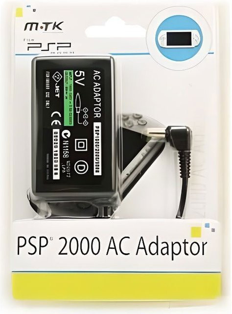 Kabelgebundenes Ladegerät für PlayStation PSP 1000, 2000 und 3000 in Schwarz von GENERISCH - Bild 1