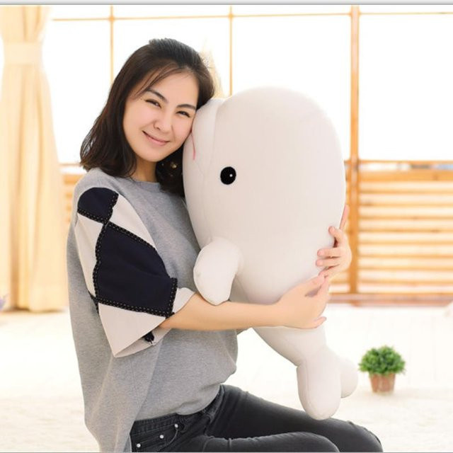 Binchi Fitness Weißer Hai Plüschtier, Weiß, 40cm - Bild 1
