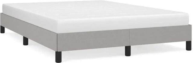 vidaXL Bettgestell aus Stoff in Grau, B/T/H: 140 x 200 x 143 cm - Bild 1