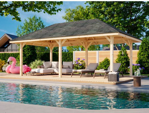 PALMAKO Pavillon Bianca in Grau, B/H/T: 588 x 319 x 300 cm - Bild 1