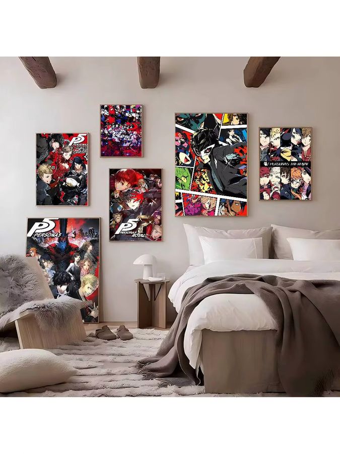 Potdemiel Anime Persona 5 Selbstklebendes Poster aus Kraftpapier in Multicolor - Bild 7
