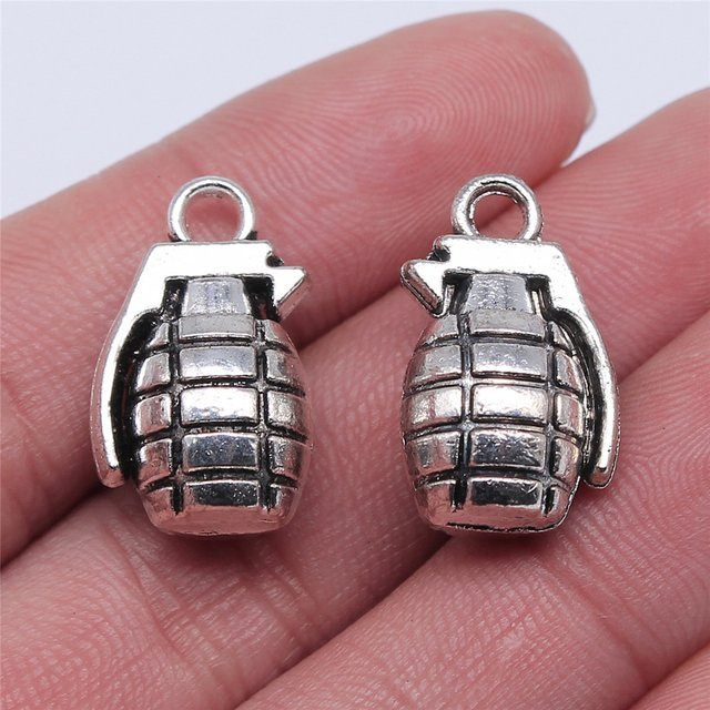 WYSIWYG Charms Anhänger, Silber, Vintage, Unisex, 22 x 13 mm - Bild 1