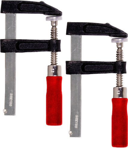 Connex Bastlerschraubzwinge aus Temperguss in Rot mit einer maximalen Spannweite von 150 mm - Bild 1