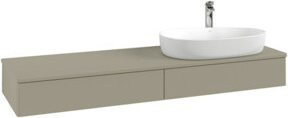 V&B Waschtischunterschrank Antao mit Beleuchtung ohne Frontstruktur, Farbe Weiß lackiert, B/T: 160 x 50 cm - Bild 1
