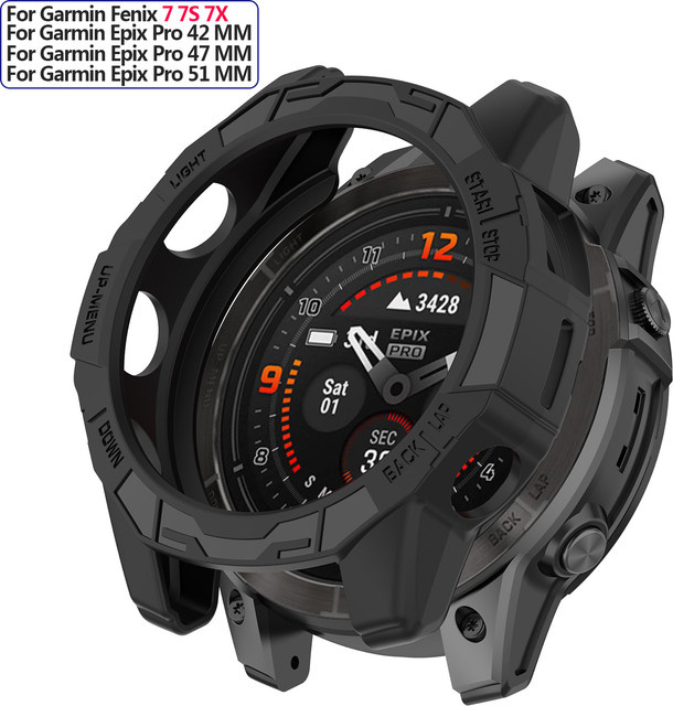 Garmin Uhrenzubehör Schutzhülle, Silikon, Schwarz, Unisex - Bild 1