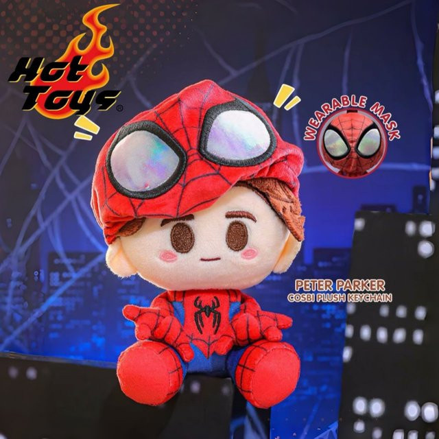 Hot Toys Marvel Spider-Man Wackelkopf-Plüsch-Schlüsselanhänger, ab 14 Jahren - Bild 1