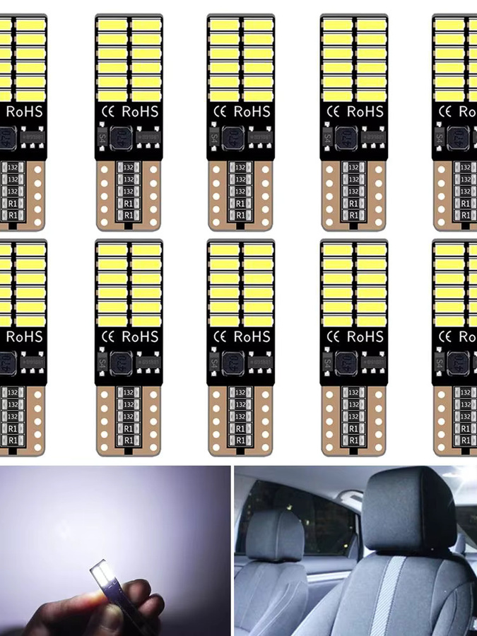10 Stück Neallor T10 W5W LED Glühbirnen 194 168 2825 5W5 12V Canbus Fehlerfrei Superhell für Auto-Innenraumbeleuchtung und Kennzeichenleuchte in Weiß - Bild 5