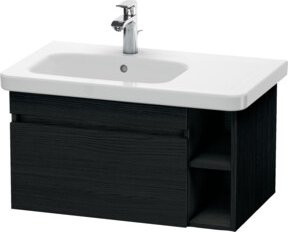 Duravit Waschtischunterschrank DuraStyle in Schwarz mit 1 Auszug, Becken links, B: 73 cm, T: 44,8 cm - Bild 1