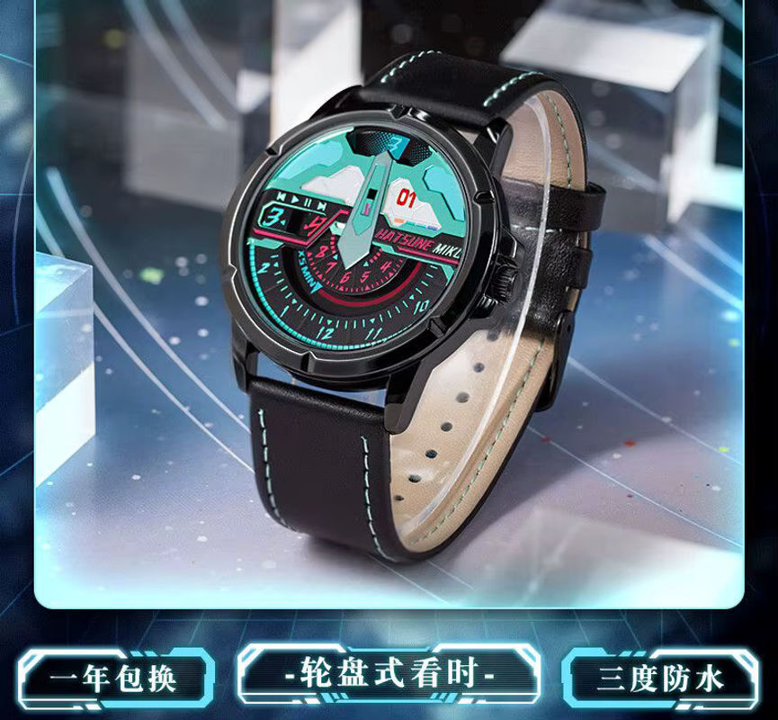 Hatsune Miku Anime Wanduhr von Bandai in Mehrfarbig, Rund und Wasserdicht - Bild 5