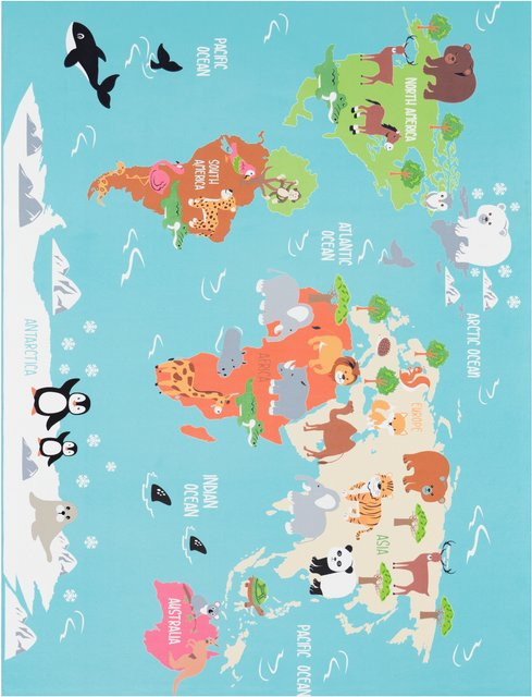 Kinderteppich Bini in Türkisch, quadratisch, 200 x 200 cm, rutschfest und waschbar - Bild 1