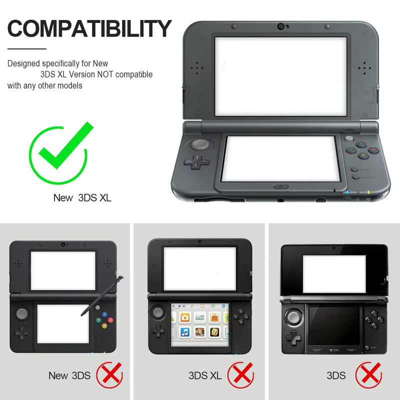 Nintendo Skin-Hülle für NEW 3DS XL LL, matte harte Schutzhülle mit Stylus-Stift als Spielzubehör - Bild 2