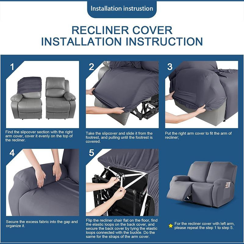 Wipon Elastischer Sofabezug aus Polyester in Grau und Multicolour für Liegestühle und Schaukelstühle - Bild 1
