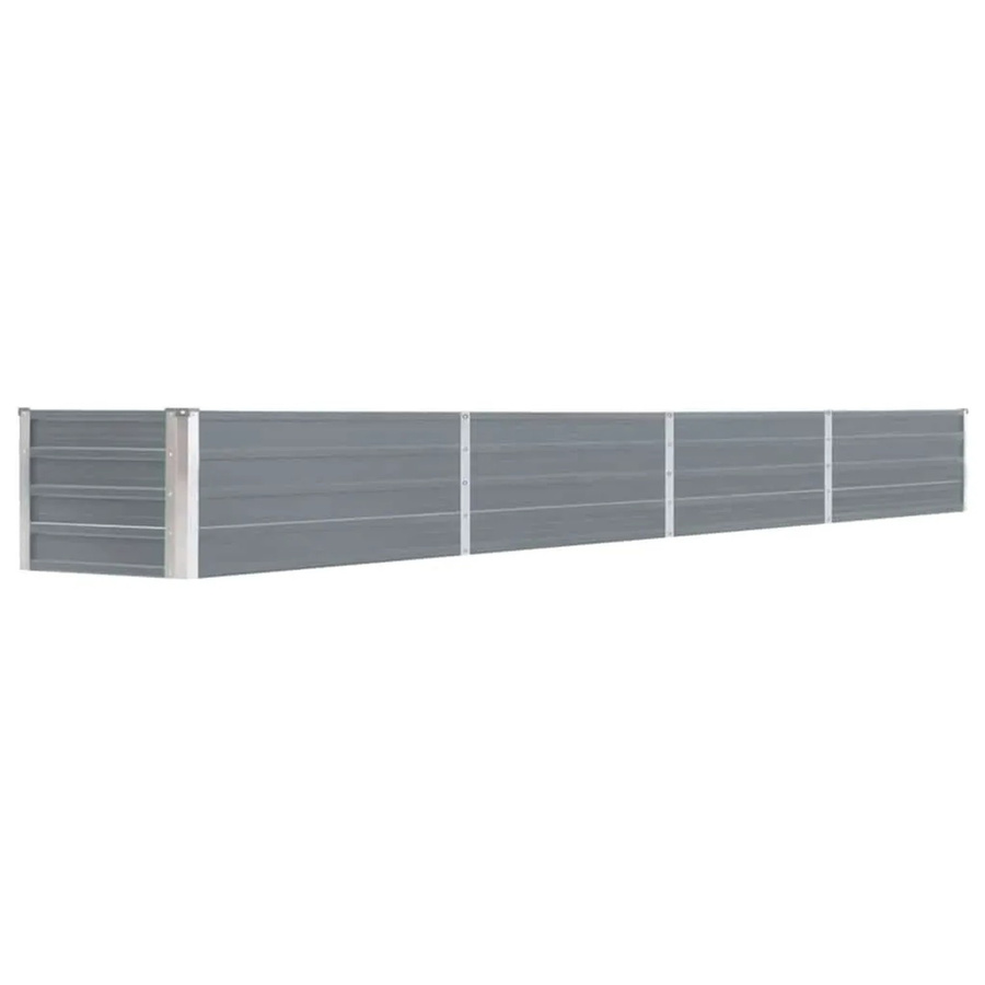 Furnicato Garten-Hochbeet aus verzinktem Stahl in Grau, B/T/H: 320 x 40 x 45 cm - Bild 1