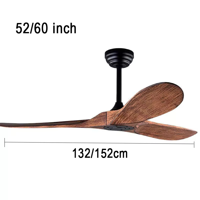 LINCCW Vintage Deckenventilator mit Fernbedienung in Braun, geräuscharm mit sechs einstellbaren Windgeschwindigkeiten für Wohnzimmer, Esszimmer und Schlafzimmer - Bild 4
